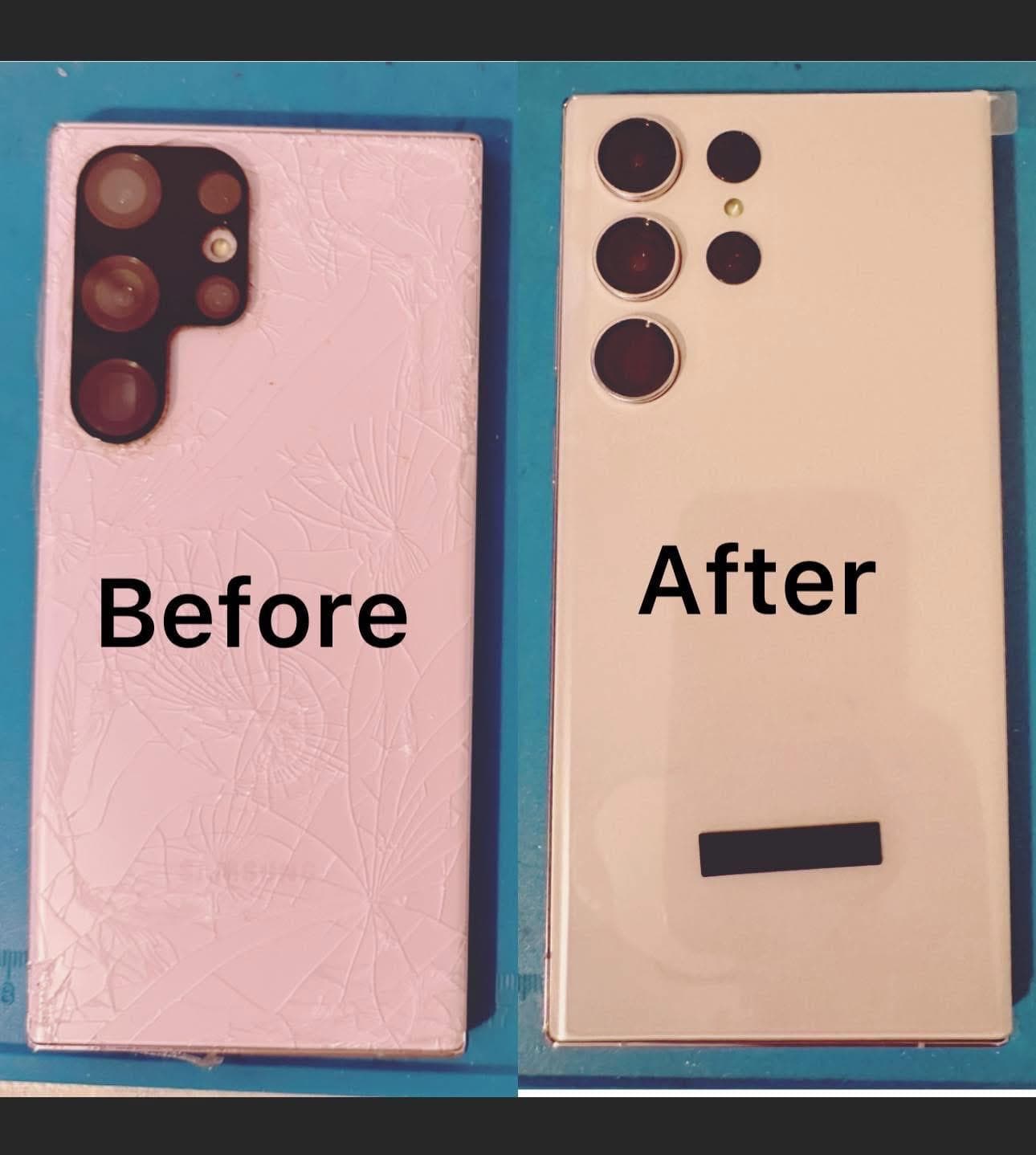 Samsung Galaxy S23 Ultra Pink Rear Glass Restoration